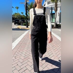 Never worn brandy Melville Hayley overalls black
